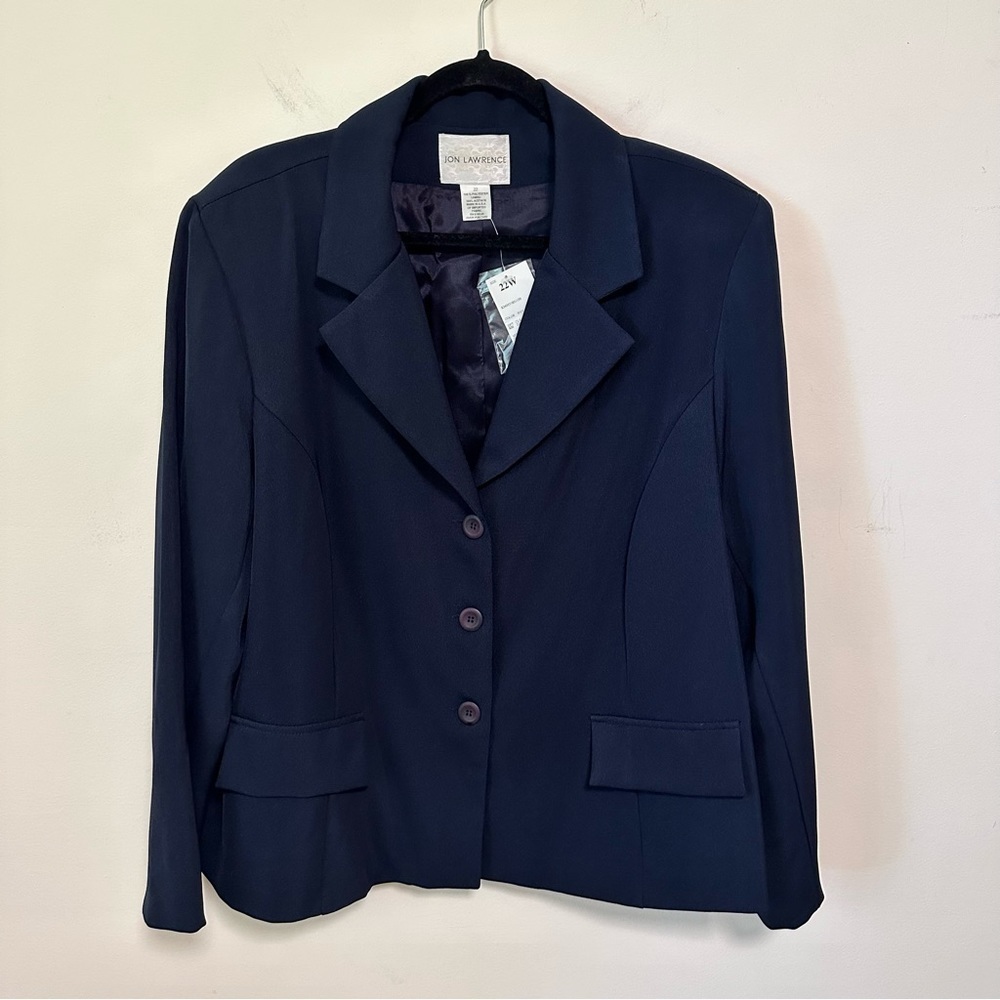 JON Lawrence Navy Women’s Blazer Sz 22 NWT